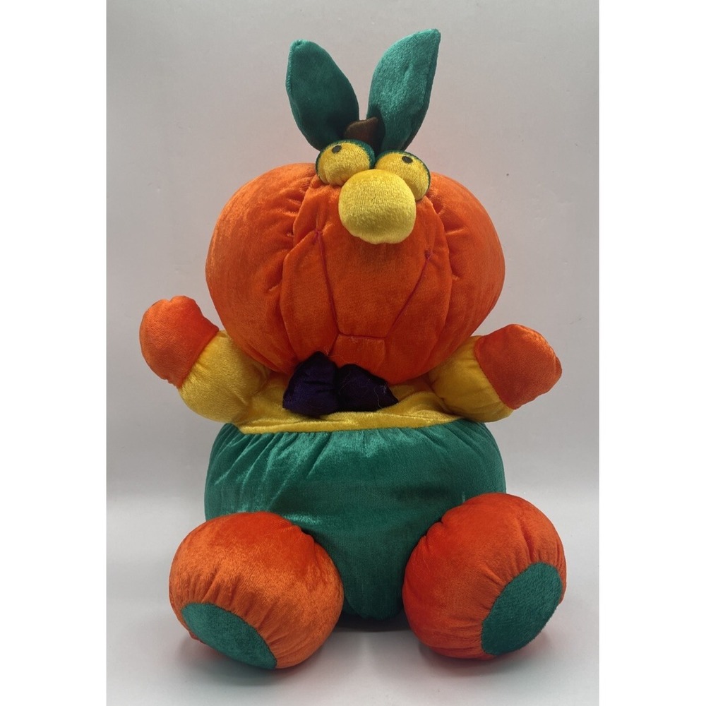 DanDee Soft Expressions 12" Halloween Pumpkin Man Plush Vintage Great Shape